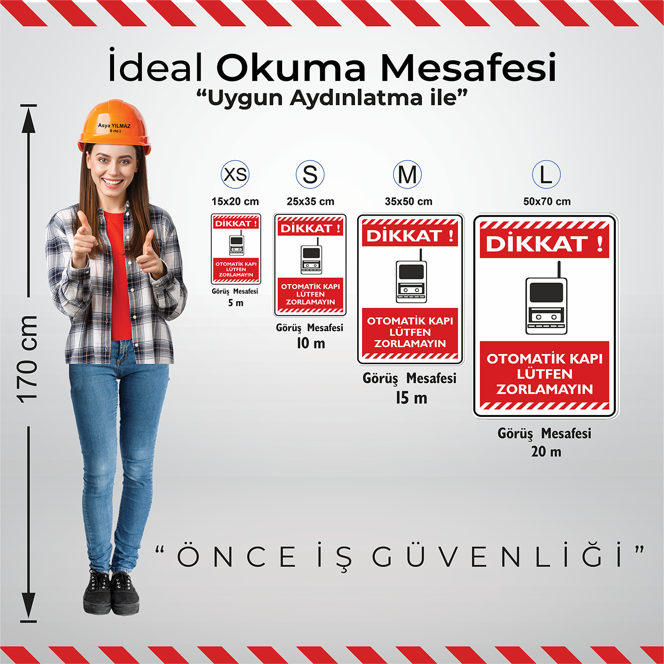 Yasaklayıcı Levhalar - İsg Tabelam - Otomatik Kapı Lütfen Zorlamayın