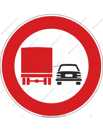 Kamyonlar için Öndeki Taşıtı Geçmek Yasaktır