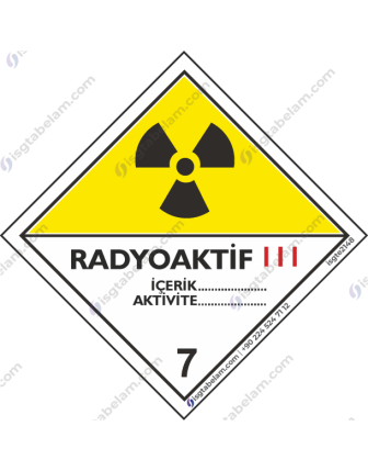 Sınıf 7: Radyoaktif Maddeler