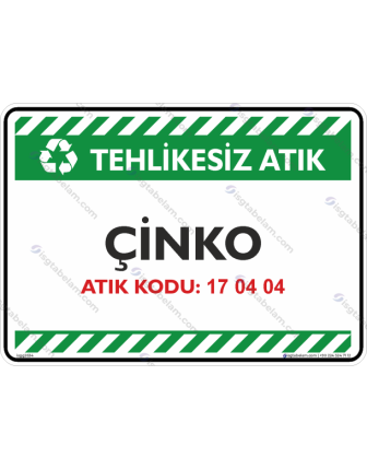 Çinko Atık Kodu: 17 04 04