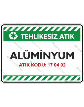 Alüminyum Atık Kodu: 17 04 02