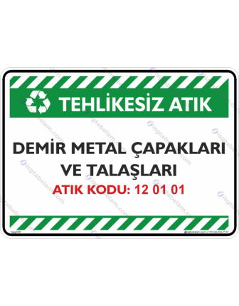Demir Metal Çapakları ve Talaşları Atık Kodu: 12 01 01