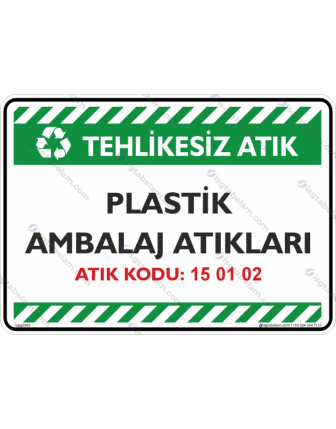 Plastik Ambalaj Atıkları Atık Kodu: 15 01 02