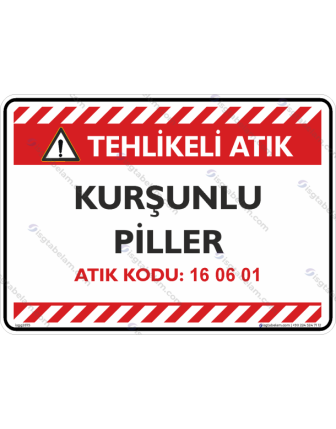 Kurşunlu Piller Atık Kodu: 16 06 01