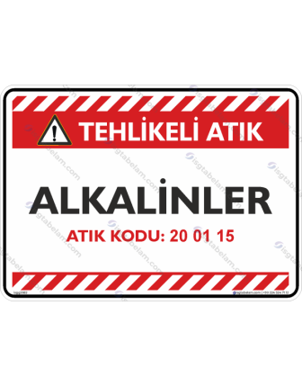 Alkalinler Atık Kodu: 20 01 15