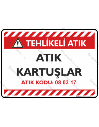 Atık Kartuşlar Atık Kodu: 08 03 17