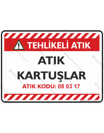 Atık Kartuşlar Atık Kodu: 08 03 17