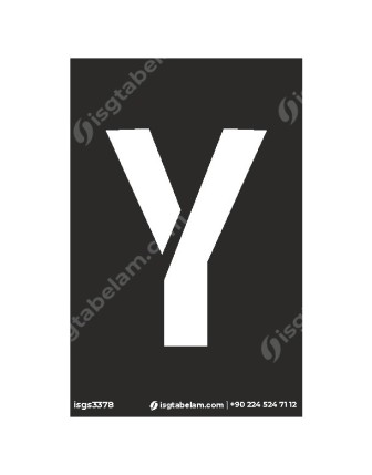 Y Harfi Boyama Şablonu