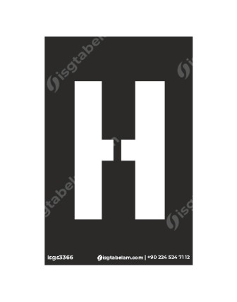 H Harfi Boyama Şablonu