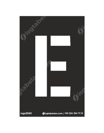 E Harfi Boyama Şablonu