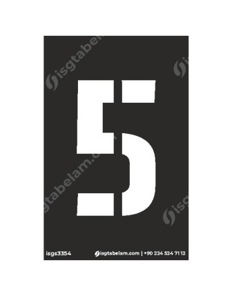 5 Rakamı Boyama Şablonu