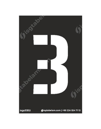 3 Rakamı Boyama Şablonu