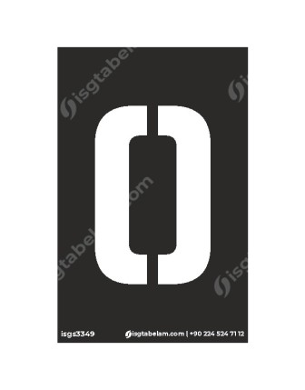 0 Rakamı Boyama Şablonu