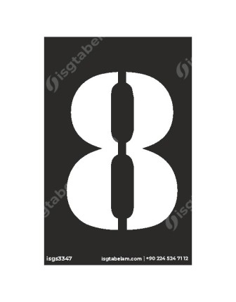 8 Rakamı Boyama Şablonu