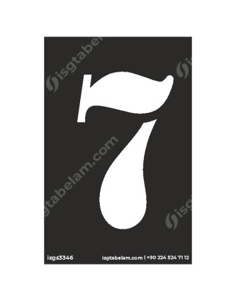 7 Rakamı Boyama Şablonu