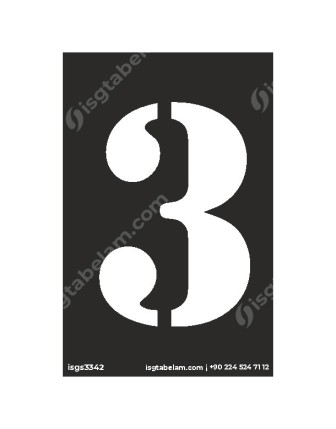 3 Rakamı Boyama Şablonu