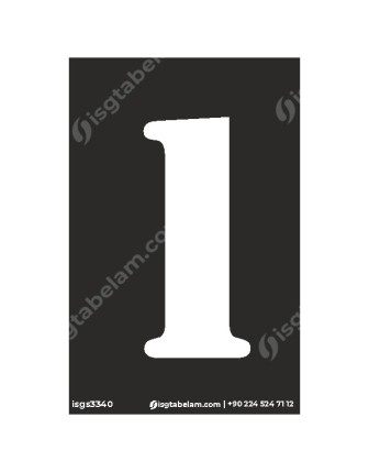 1 Rakamı Boyama Şablonu