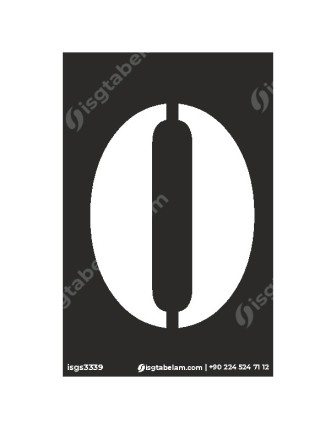 0 Rakamı Boyama Şablonu