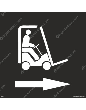 Sağa Oklu Forklift Boyama Şablonu