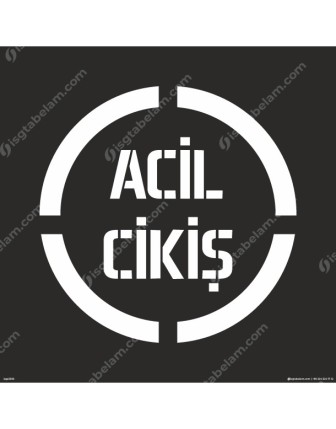 Acil Çıkış Boyama Şablonu