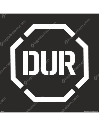 Dur İşareti Boyama Şablonu