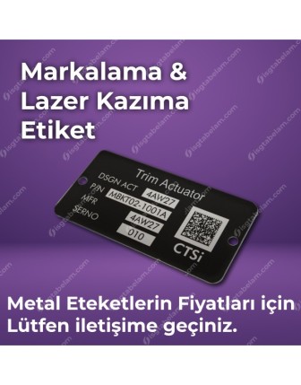 lazer kazıma metal etiket