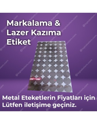 lazer kazıma metal etiket