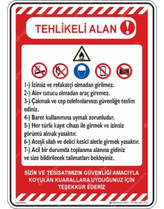 Tehlikeli Alan Talimatları