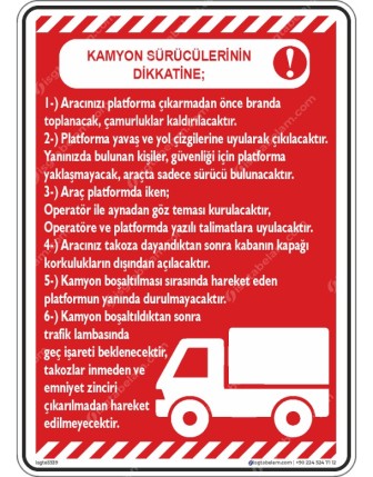Kamyon Sürücülerinin Uyması Gereken Talimatlar
