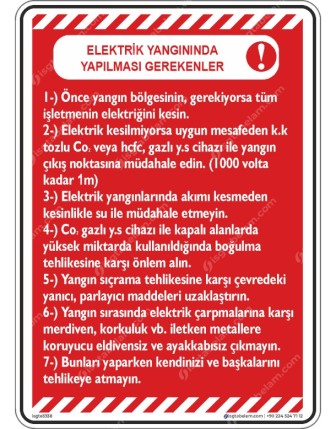 Elektrik Yangını Talimatı