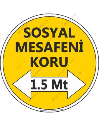 Sosyal Mesafeni Koru 1,5 Metre