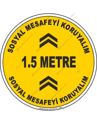 Sosyal Mesafeyi Koruyalım 1,5 Metre