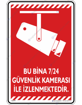Bu Bina 7/24 Güvenlik Kamerası ile İzlenmektedir V2-6