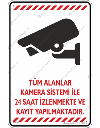 Tüm Alanlar Kamera Sistemi ile İzlenmekte ve Kayıt Yapılmaktadır V3-4
