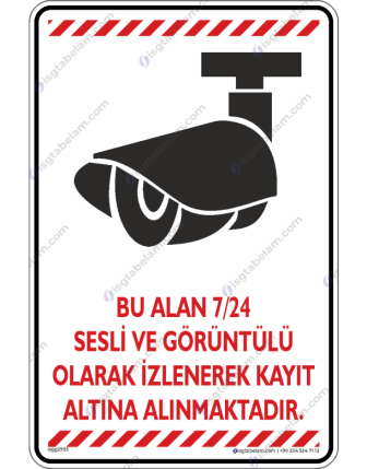 Bu Alan 7/24 Sesli ve Görüntülü Olarak İzlenerek Kayıt Altına Alınmaktadır V3-5