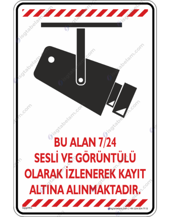 Bu Alan 7/24 Sesli ve Görüntülü Olarak İzlenerek Kayıt Altına Alınmaktadır V3-6