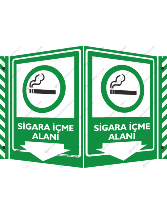 Sigara İçme Alanı Aşağı Ok