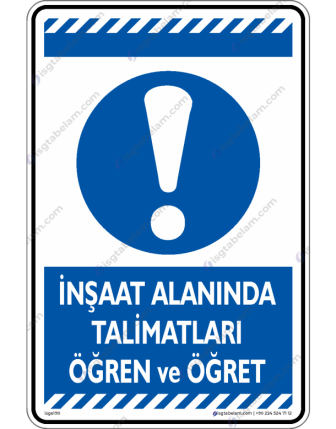 İnşaat Alanında Talimatları Öğren ve Öğret