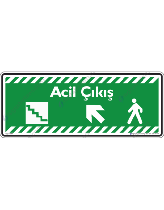 Acil - Çıkış Sol Yukarıya Ok