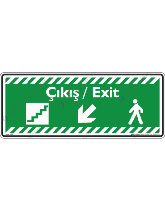 Çıkış - Exit Sol Aşağıya Ok