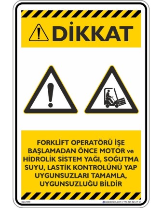 Forklift Operatörünün İşe Başlamadan Önce Yapması Gerekenler