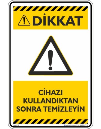 Cihazı Kullandıktan Sonra Temizleyin