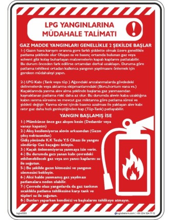 LPG Yangınlarına Müdahale Talimatı