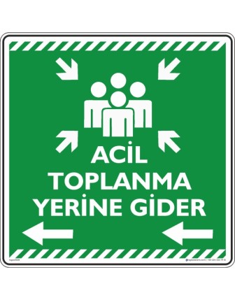Acil Toplanma Yerine Gider Sol Ok