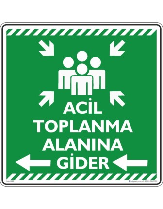 Acil Toplanma Alanına Gider Sol Ok