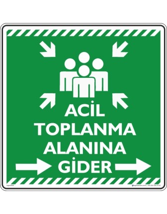Acil Toplanma Alanına Gider Sağ Ok