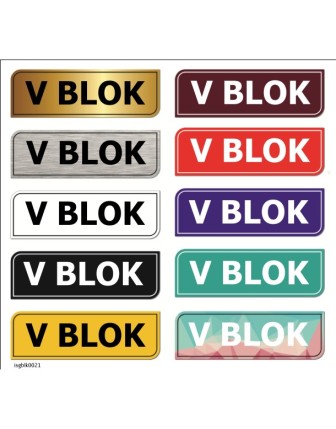 V Blok Kapı İsimliği