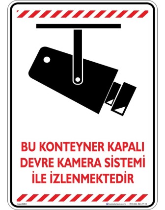 Bu Konteyner Kapalı Devre Kamera Sistemi İle İzlenmektedir V3-6