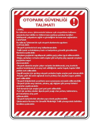 Otopark Güvenliği Talimatı