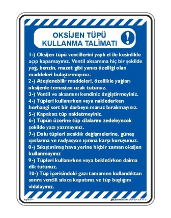 Oksijen Tüpü Kullanma Talimatı